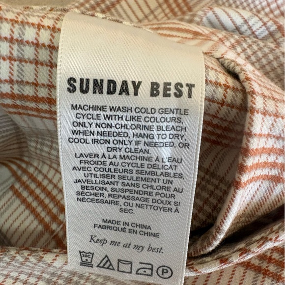 Sunday Best “Olive” Pleated Mini Skirt size 10 orange cream preppy schoolgirl - Picture 8 of 11